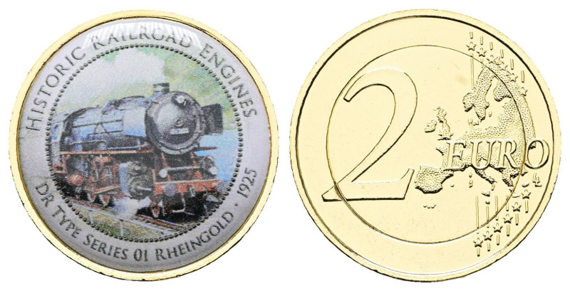 Germany. AD 2002-2024. Historic Railroad Engines
2 Euro with application

 mm...