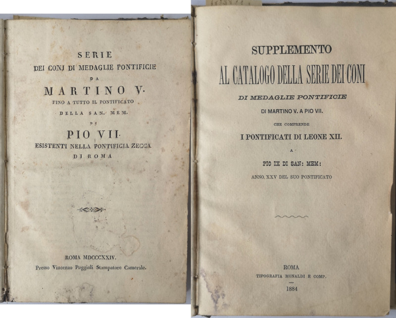 Libri. Serie dei coni medaglie pontificie da Martino V di Pio VII esistenti nell...