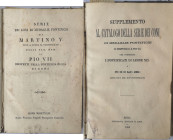 Libri. Serie dei coni medaglie pontificie da Martino V di Pio VII esistenti nella pontificia zecca di Roma. Vincenzo Poggioli stampatore Camerale. Rom...