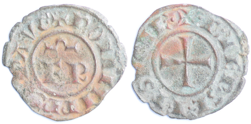 Zecche Italiane. Brindisi. Federico II. 1197-1250. Denaro. Mi. D/ Lettere FR sor...