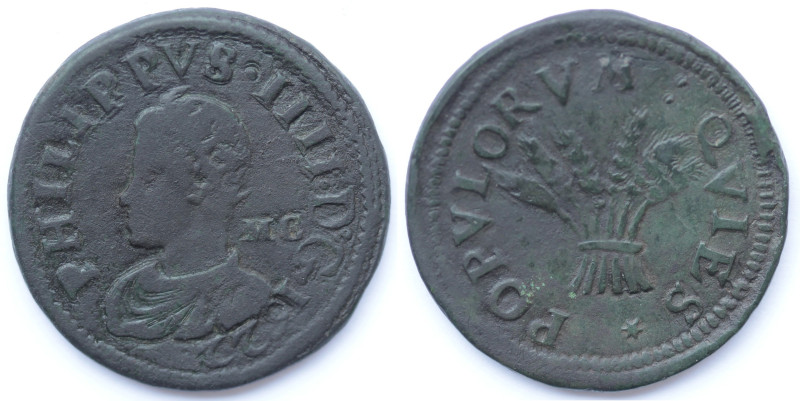 Zecche Italiane. Napoli. Filippo IV. 1621-1665. 2 Grana 1622. Ae. Mag. 42. Peso ...