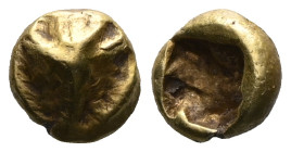IONIA, Uncertain ( Erythrai ? ). Circa 650-600 BC. EL Myshemihekte – Twenty-fourth Stater . Lydo-Milesian standard. Plain globular surface. Very Fine...