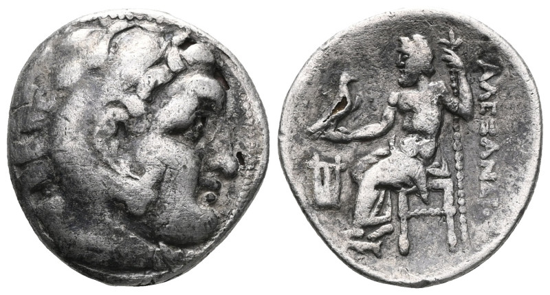 MACEDONIAN KINGDOM. Alexander III the Great (336-323 BC). AR drachm . NGC XF. Li...