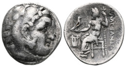 MACEDONIAN KINGDOM. Alexander III the Great (336-323 BC). AR drachm . NGC XF. Lifetime-early posthumous issue of Colophon, ca. 323-319 BC. Head of Her...