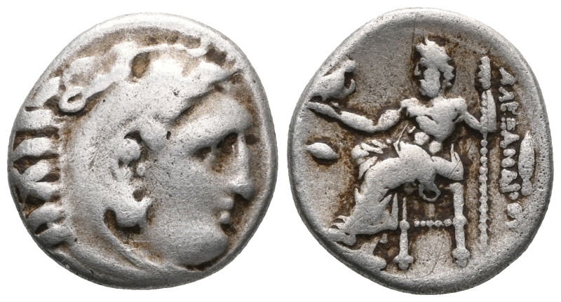 MACEDONIAN KINGDOM. Alexander III the Great (336-323 BC). AR drachm . NGC VF. Po...