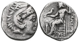 Kingdom of Macedonia - Alexander III (336-323 BC) - AR Drachm (Lampsakos, struck by Antigonos I Monophthalmos, ca. 310-301 BC) - Head of Herakles to r...