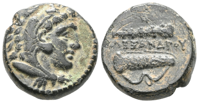Greek Kings of Macedon, Alexander III the Great (336-323 BC) AE quarter unit (Br...