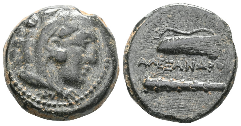 Greek Kings of Macedon, Alexander III the Great (336-323 BC) AE quarter unit (Br...