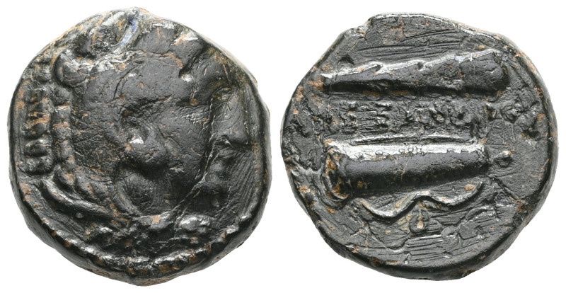 Greek Kings of Macedon, Alexander III the Great (336-323 BC) AE quarter unit (Br...