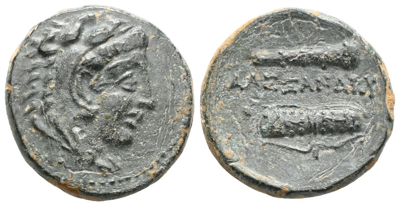 Greek Kings of Macedon, Alexander III the Great (336-323 BC) AE quarter unit (Br...