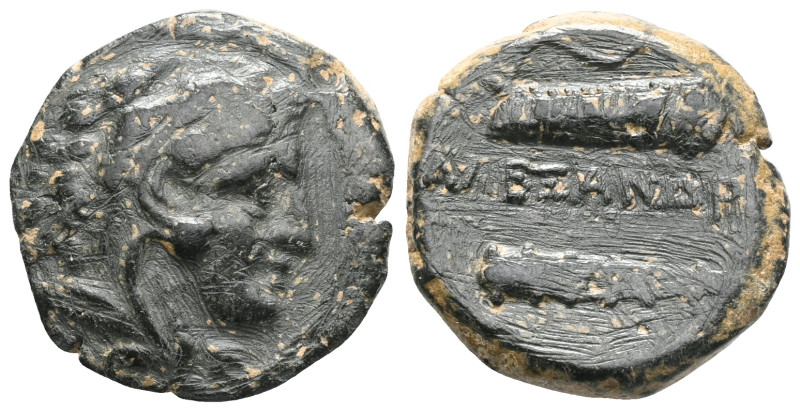 Greek Kings of Macedon, Alexander III the Great (336-323 BC) AE quarter unit (Br...