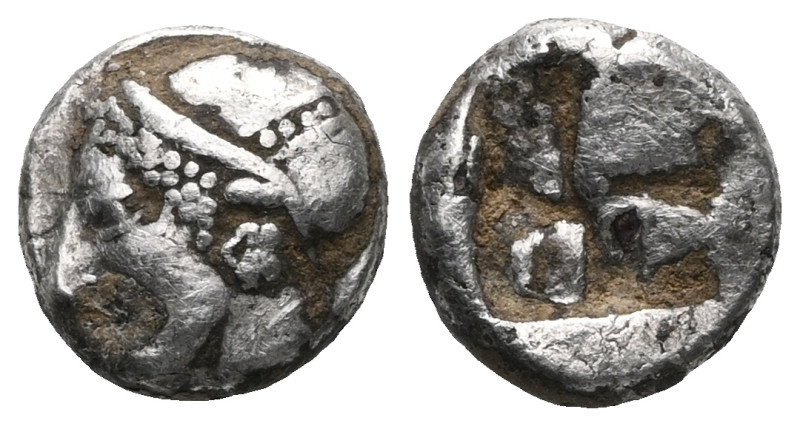 Greek Obols IONIA. Phokaia. Circa 521-478 BC.AR Diobol. Head of a nymph to left,...