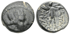 Greek Coins
PHRYGIA.Apamea.Circa 88-40 BC.AE Bronze.Turreted head of Artemis right, bow and quiver over shoulder / AΠAMEΩN ATTAΛOY BIANOPOΣ; Marsyas a...