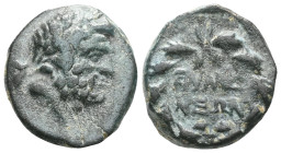 Greek
Greek. Ae (Bronze). Head of Zeus right. Rev. Legend within wreath. Nearly very fine.