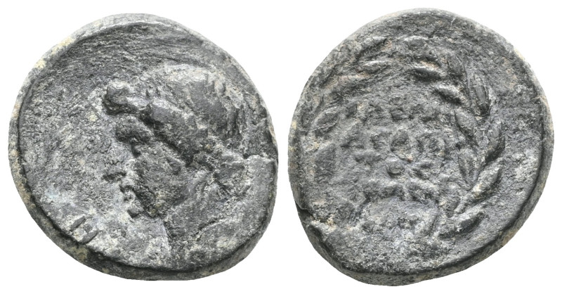 Phrygia. Eumeneia - . Kleon Agapetos, magistrate. Bronze . ΣΕΒΑΣΤΗ. draped bust ...