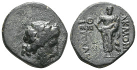Greek coins
Phrygia, Akmoneia (1st century BC) AE (Bronze) Theodotos, son of Hierokles, magistrate.
Obv: Head of Zeus to right, wearing oak wreath.
Re...