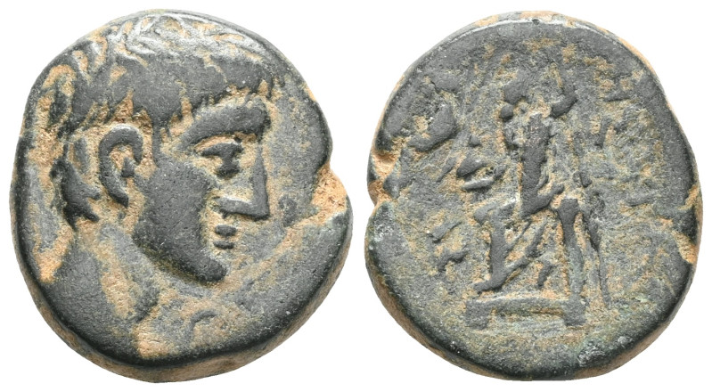 Roman Provincial Phrygia. Sebaste. Augustus 27 BC-AD 14. ΣΩΣΘΕΝΗΣ ΑΓΝΟΣ (Sosthen...