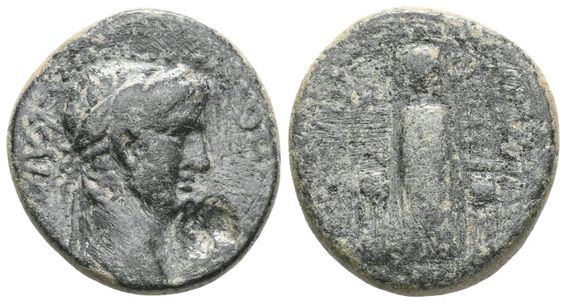 ROMAN PROVINCIAL Phrygia. Hierapolis . Augustus 27 BC-AD 14. Bronze Æ , Obverse:...