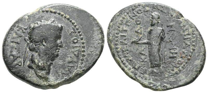 Augustus. 27 BC-14 AD. Zeuxis Philalethes, magistrate. PHYRGIA, Laodicea. Æ. Lau...