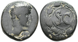 SELEUCIS AND PIERIA (Bronze) Antioch. Augustus (27 BC-AD 14) AE
Obv: laureate head right
Rev: SC within wreath.