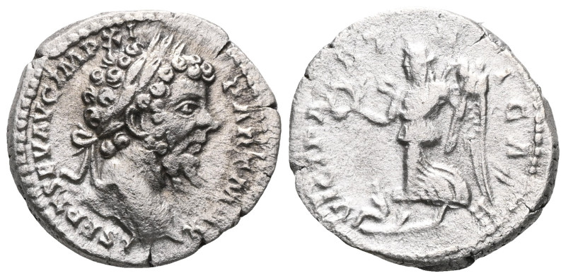 Roman Imperial Septimius Severus (193-211 AD). Rome AR Denarius Obv: Laureate he...