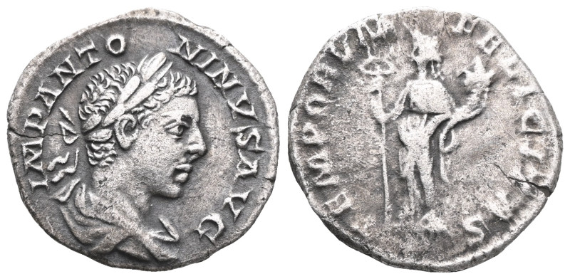 Elagabalus (218 - 222 AD). Denarius. 219 AD Rome. Obverse: IMP ANTONINVS AVG. Bu...