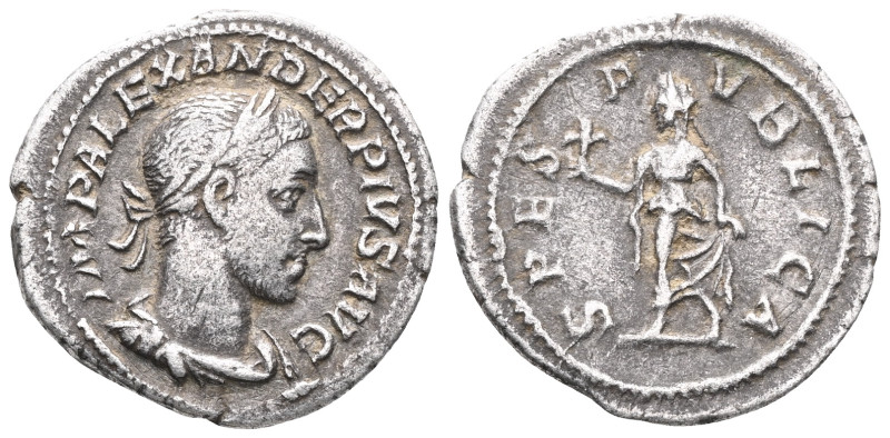 Severus Alexander (AD 222-235). AR denarius . Rome, AD 231-235. IMP ALEXAN-DER P...