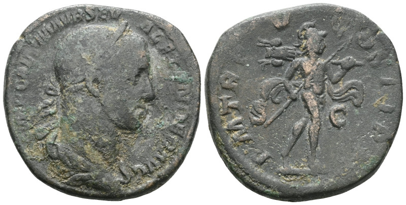 Roman Imperial Severus Alexander Æ Sestertius. Rome, AD 227. IMP CAES M AVR SEV ...