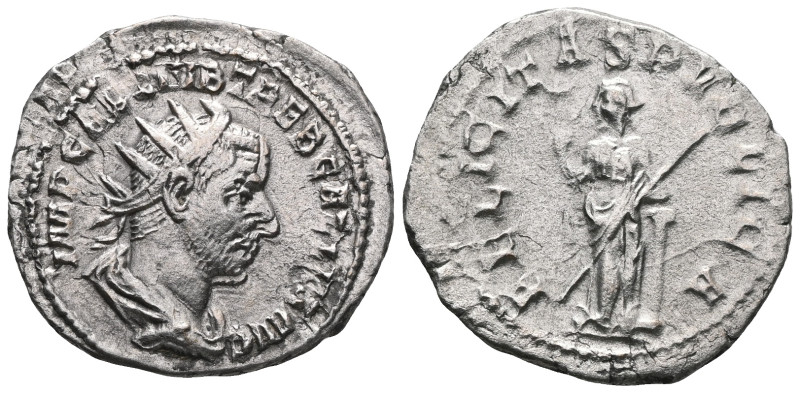 Roman Empire - Trebonianus Gallus - Denarius AR. (Rome, AD 252). 
 Weight:3,8 g...