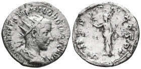 GORDIANUS III. (238 - 244 AD). Antoninian. 239 - 240 AD. Antioch.
Obv: IMP CAES M ANT GORDIANVS AVG. Bust with radiate crown, paludament and armor to ...
