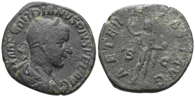 ROMAN COINS GORDIANUS III PIUS, 238-244. Sestertius, Rome, 241-243. IMP GORDIANV...