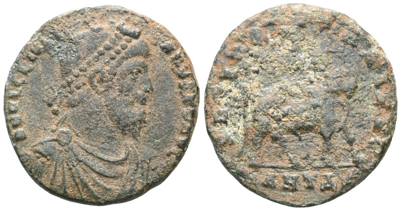 Julian II. A.D. 360-363. Æ Follis . Cyzicus mint. DN FL CL IVLIANVS PF AVG, pear...