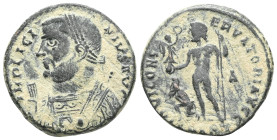 Roman Imperial
Licinius I (308-324) AE (Bronze) Antioch
Obv: IMP LICINIVS AVG, Diademed and mantled bust of Licinius left holding mappa.
Rev: IOVI CON...