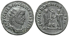 DIOCLETIAN (20/11/284-1/05/305) Caius Aurelius Valerius Diocletianus Augustus (20/11/284-1/05/305) Neo-Antoninian or pseudo-Antoninian No. v11_0395
Da...