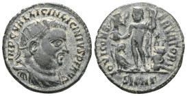 Roman Imperial
Licinius I, 308-324. Follis (Bronze), Heraclea, 1st officina (A), 313. IMP C VAL LICIN LICINIVS P F AVG Laureate head of Licinius to ri...