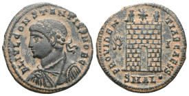 Roman Imperial
Constantine II, Caesar, 316-337. Follis (bronze), Cyzicus. Struck 325-326. CONSTANTINVS IVN NOB C, laureate, draped and cuirassed bust ...