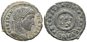 ROMAN IMPERIAL
Constantine II, as Caesar, 316 - 337 AD AE Follis, Siscia Mint,  Obverse: CONSTANTINVS AVN NOB C, Laureate head of Constantine right. R...