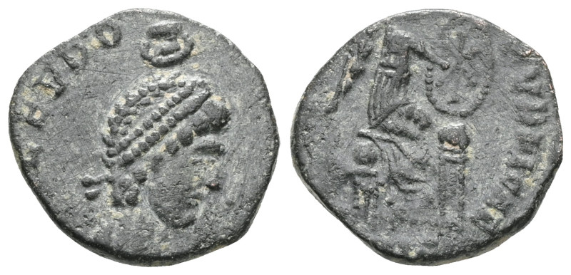 Roman Imperial Aelia Eudoxia, Augusta, 400-404. Follis (Bronze), Nicomedia, 401-...