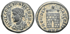 Roman Imperial
Constantine II, Caesar, 316-337. Follis (bronze), Cyzicus. Struck 325-326. CONSTANTINVS IVN NOB C, laureate, draped and cuirassed bust ...
