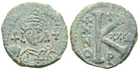 Byzantine
Justinian I. (527-565 AD) Æ 1/2 Follis. Nicomedia. Obv: crowned bust facing holding globus cruciger. Rev: ANNO K.