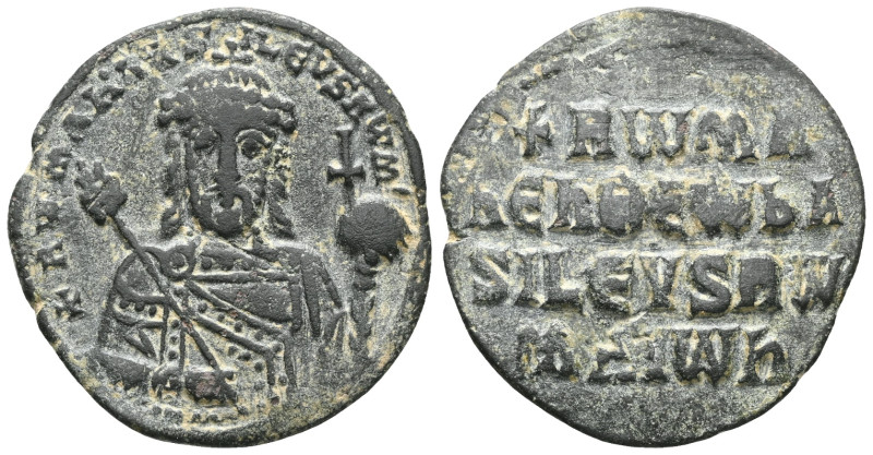 Byzantine Constantine VII Porphyrogenitus, with Romanus I, 913-959. Follis (bron...