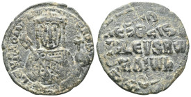Byzantine
Constantine VII Porphyrogenitus, with Romanus I, 913-959. Follis (bronze), Constantinople. +RⲰmAҺ bASILЄVS RⲰm Facing bust of Romanus I, bea...