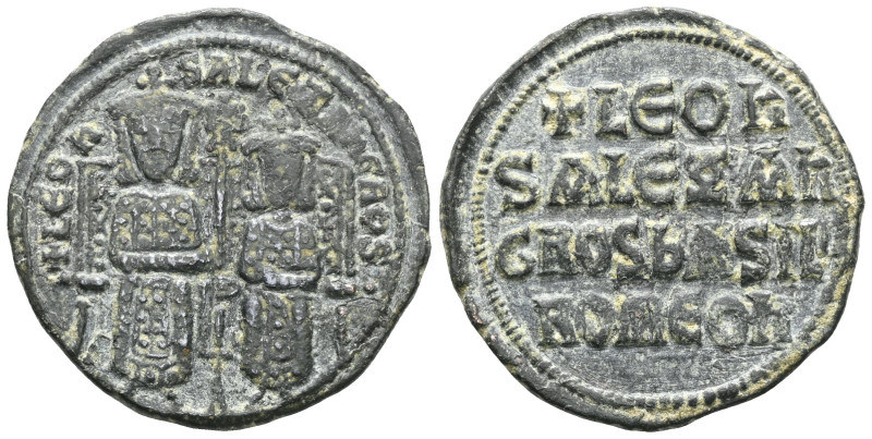 Byzantine coins Léon VI et Alexandre, follis, Constantinople, 886-912 A/+ LEON -...