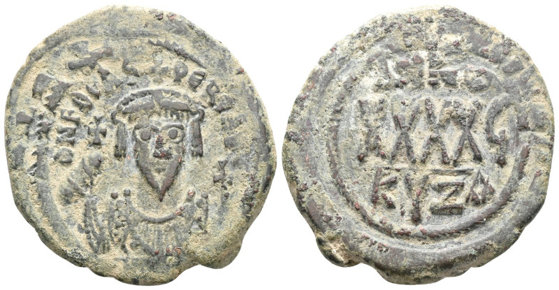 Byzantine Phocas, 602-610. Follis (Bronze), Constantinopolis, RY 6 = 607/8. δ N ...
