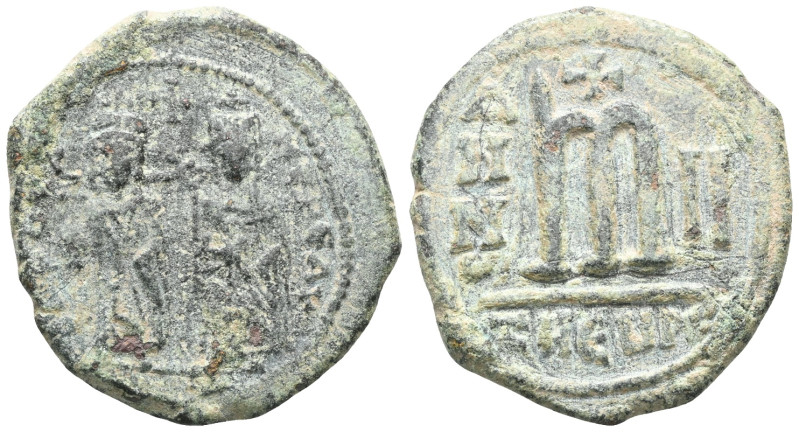 Phocas. 602-610. Æ Follis . Theoupolis (Antioch) mint. Dated RY 4 (605/6). Phoca...