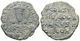 Byzantine
Constantine VII Porphyrogenitus, 913-959. Follis (Bronze), Constantinople, 945-circa 950. Crowned bust of Constantine VII facing, holding ak...