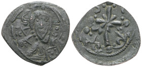 Byzantine
Basil II and Constantine VIII (976-1028) Class A2 anonymous AE follis (Bronze) Constantinople 
Obv: +EMMANOVHA legend around with IC-XC acro...