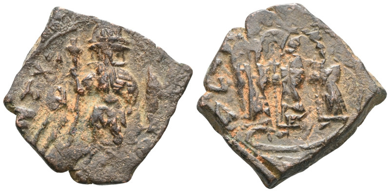 Byzantine Constans II, with Constantine IV, Heraclius, and Tiberius. 641-668. Æ ...