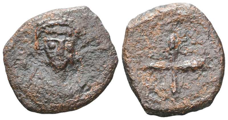 Crusaders, Edessa or Antioch(?), c. 11th-12th century. Æ Fals .
 Weight:1,8 gr ...