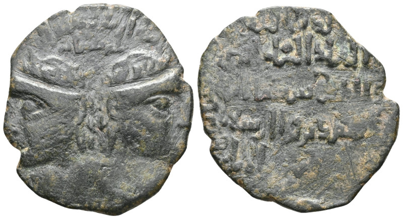 Artuqids of Hisn Kayfa & Amid AE Dirhem, Sukman II, 584 AH , Very Fine.
 Weight...